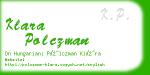 klara polczman business card